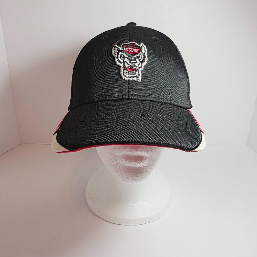 NC State Wolfpack Hat – NCAA Licensed – Black & Red Adjustable Baseball Cap - Picture 2 of 10